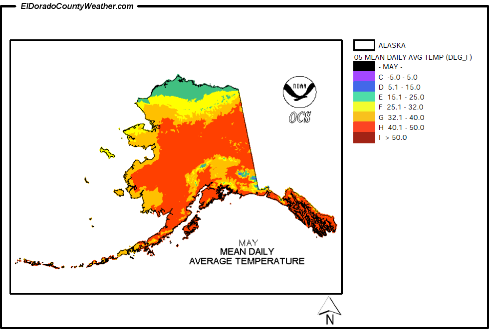 Alaska May Annual Mean Daily Average Temperature